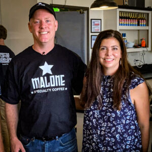 Paul and Donna Malone, founders of Malone Coffee